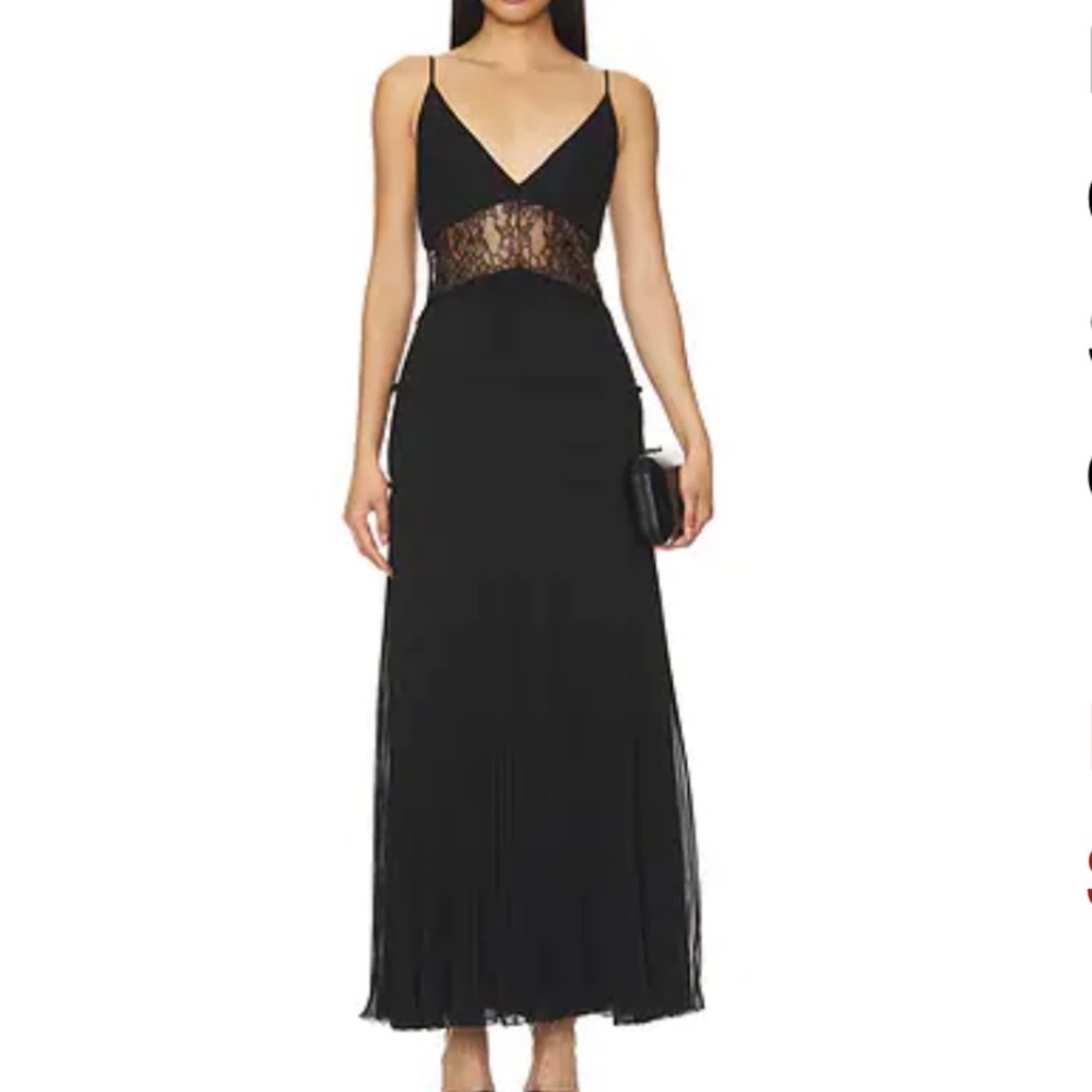 REVOLVE NBD Black Lace Maxi Dress